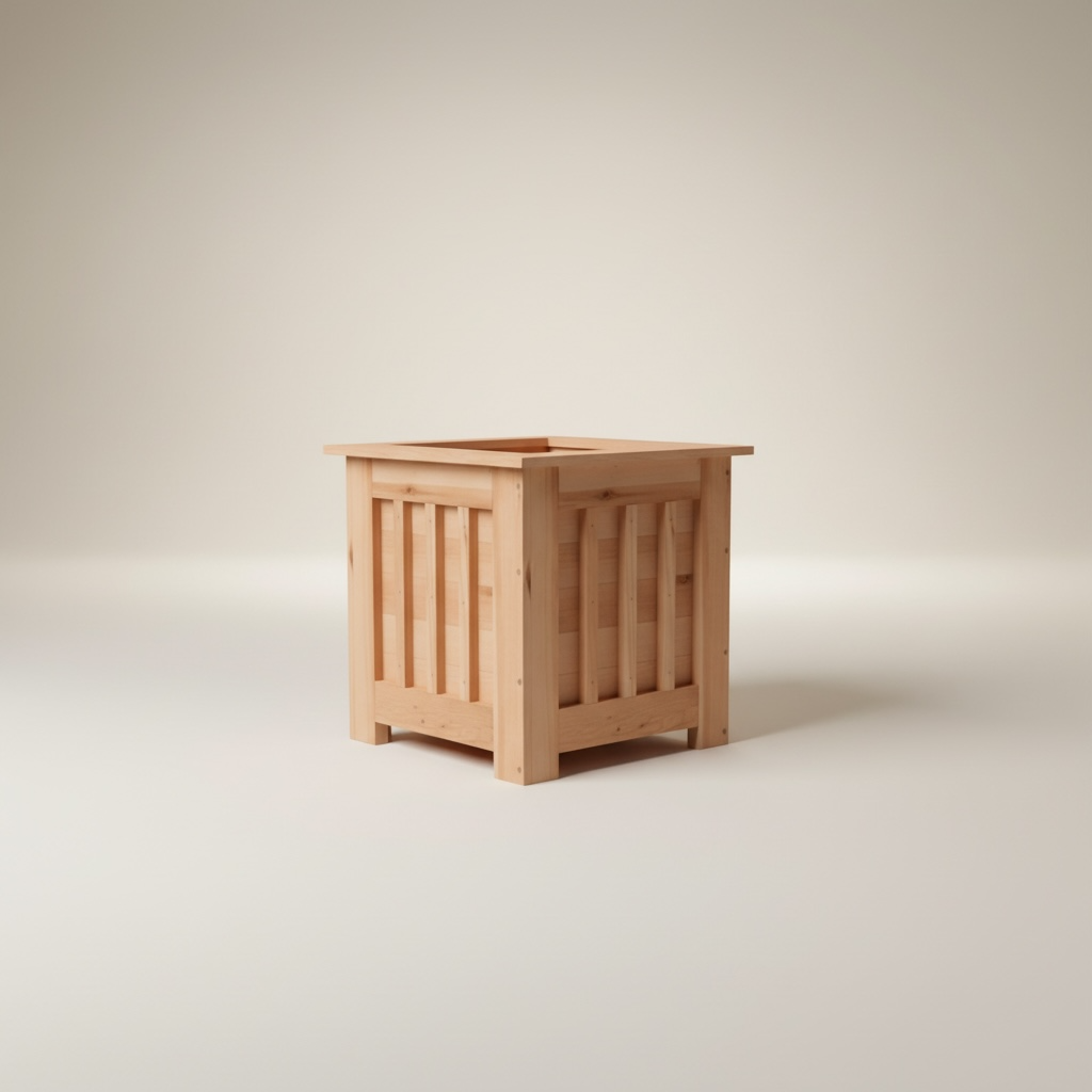 Handmade Short Cedar front porch planter