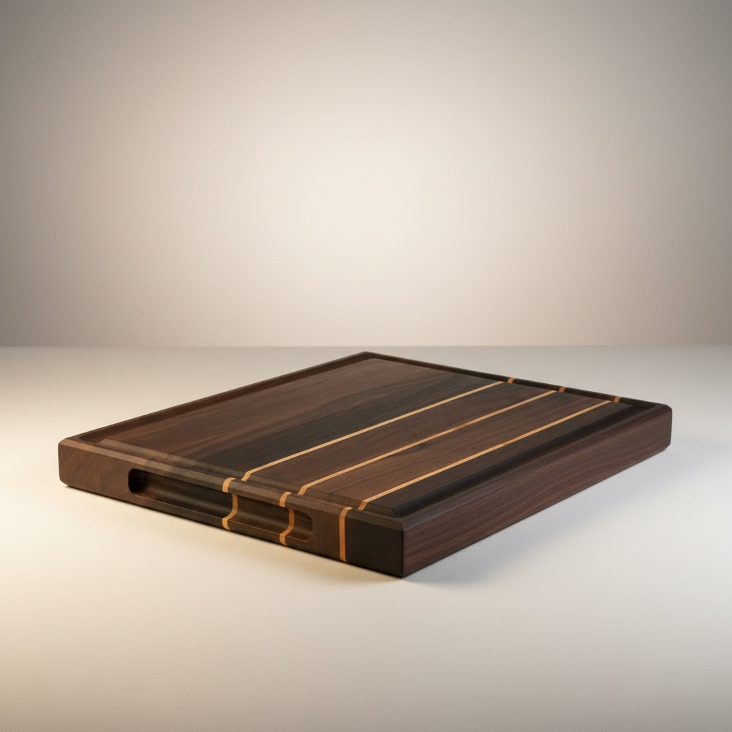 Walnut, Maple striped Edge Grain Cutting Board